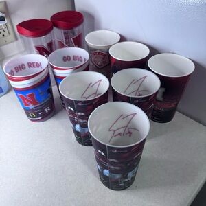 Nebraska Cornhuskers Cups Set of 10 READ‎ AD